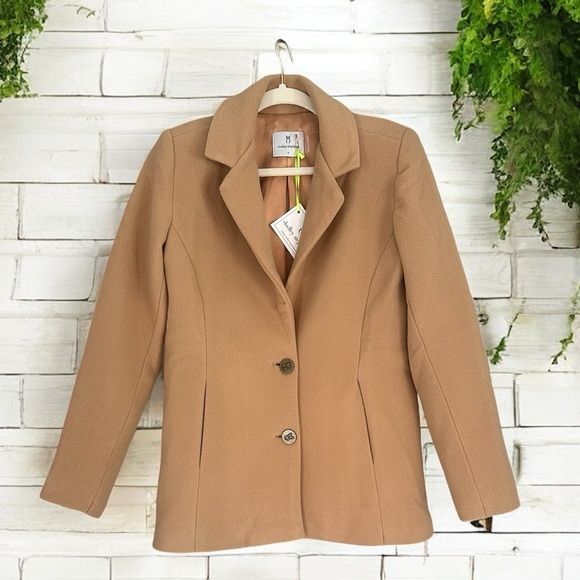 Dudley Stephens Wellington Blazer Camel Vello Fleece Small NEW NWT - Picture 8 of 9